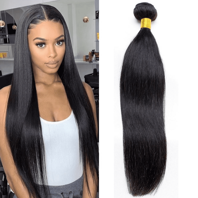 Bundle Natural 1B – 100% Human Hair – Straight or Curly