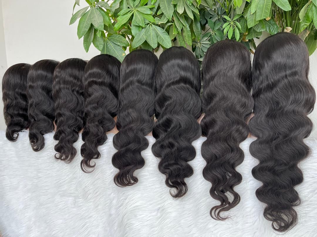 13x4 Lace Frontal – 100% Human Hair – Straight or Curly – Natural Color 1