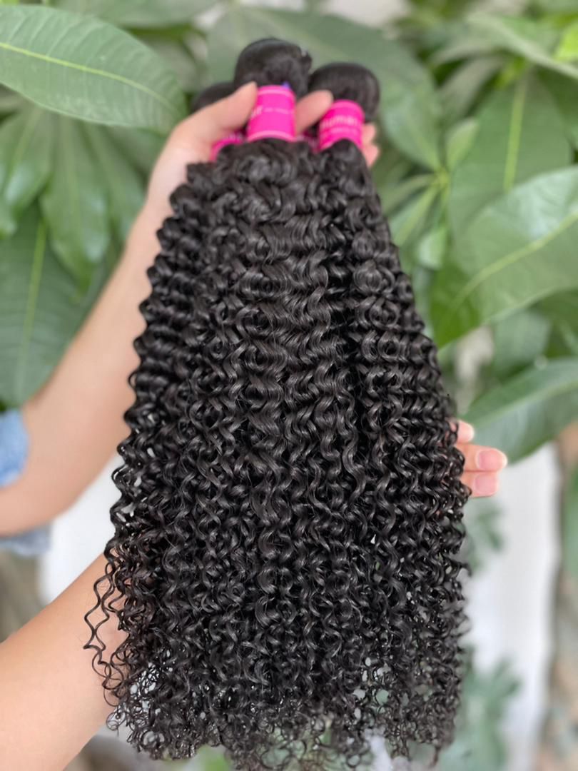 Bundle Natural 1B – 100% Human Hair – Straight or Curly