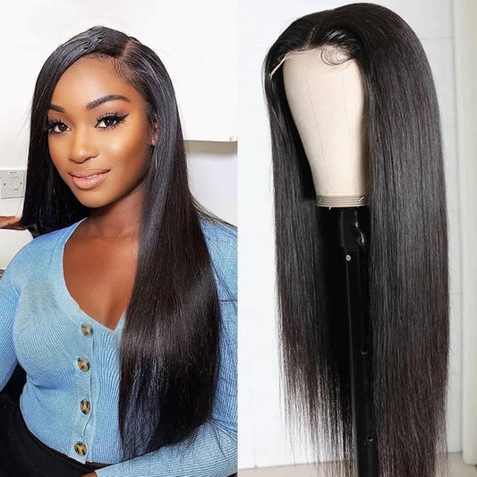 13x4 Lace Frontal – 100% Human Hair – Straight or Curly – Natural Color 1