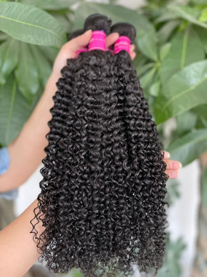Bundle Natural 1B – 100% Human Hair – Straight or Curly